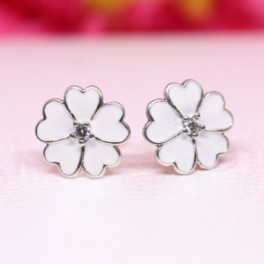 PANDORA EARRINGS PRIMROSE STUD EARRINGS #290569EN12